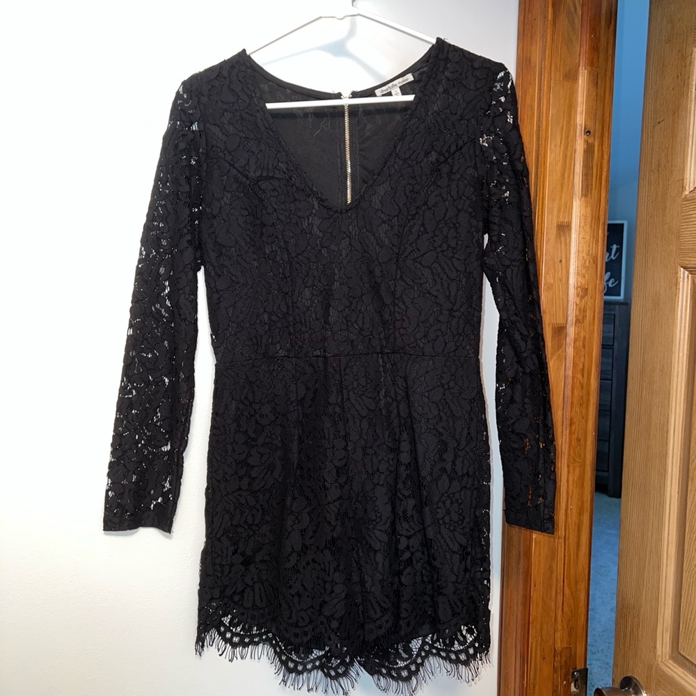 Black lace romper